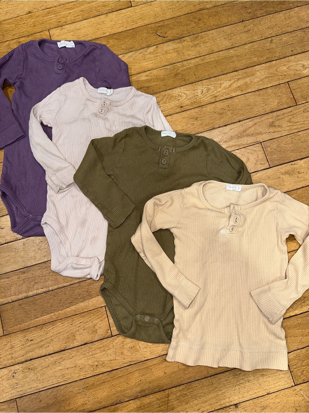 Unisex Jamie Kay long sleeve ribbed lot onesie bodysuit shirt bundle lot